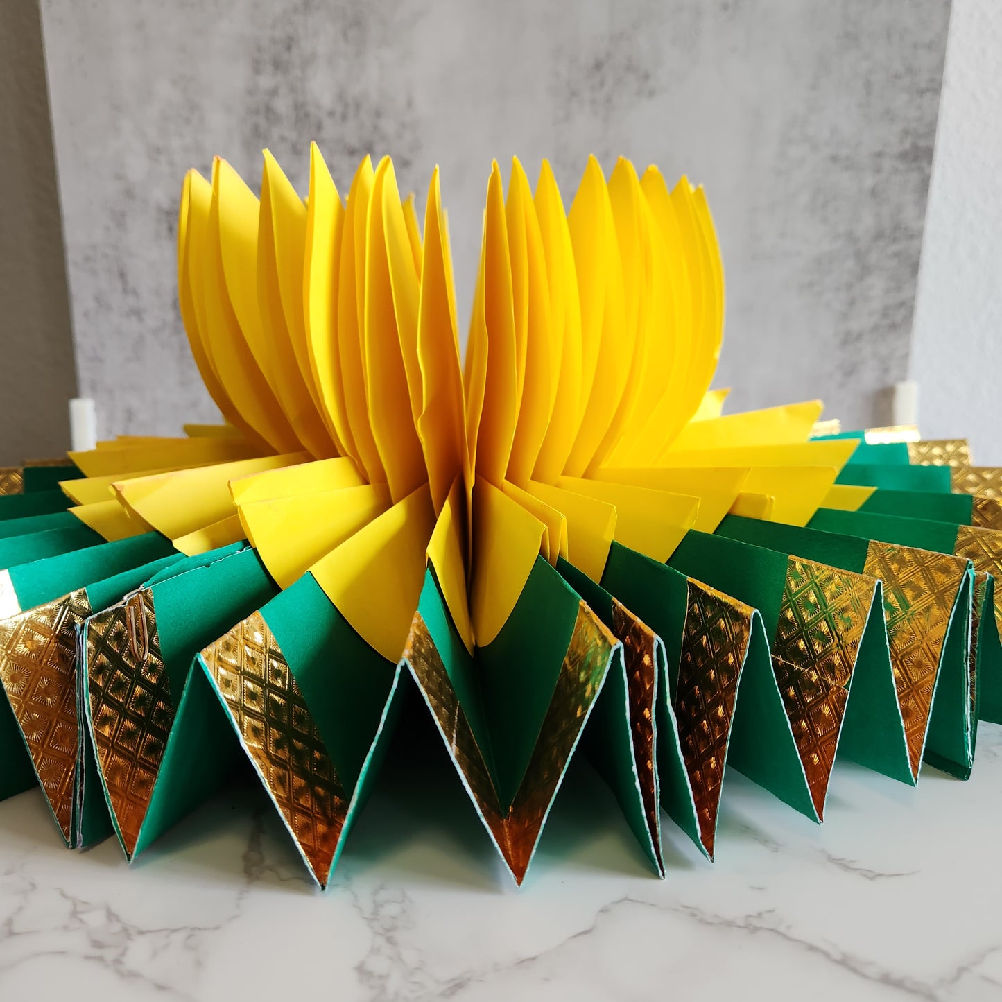 Paper Flower Asan - Yellow - 17"