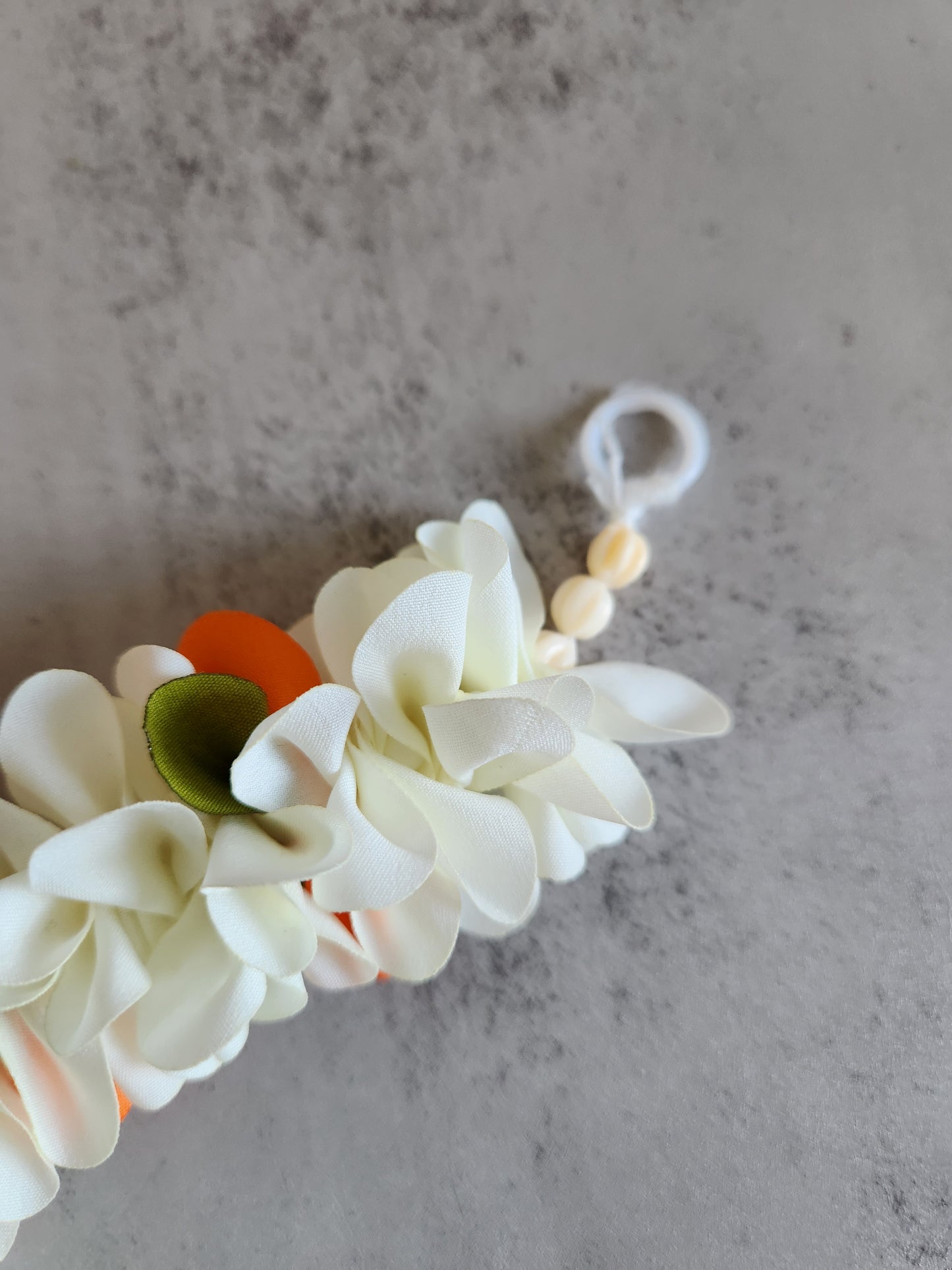 White & Orange Artificial Floral String