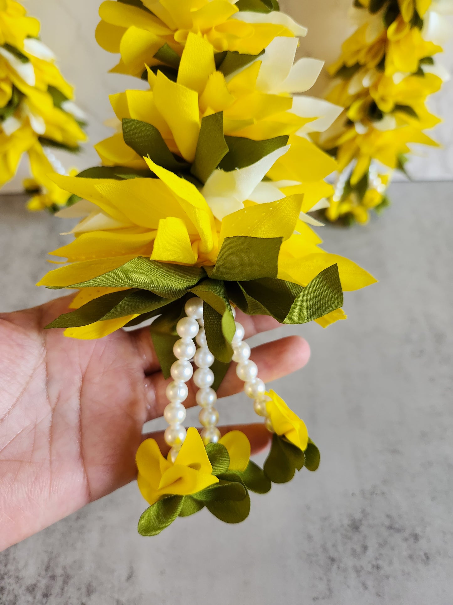 White & Yellow Artificial Floral String